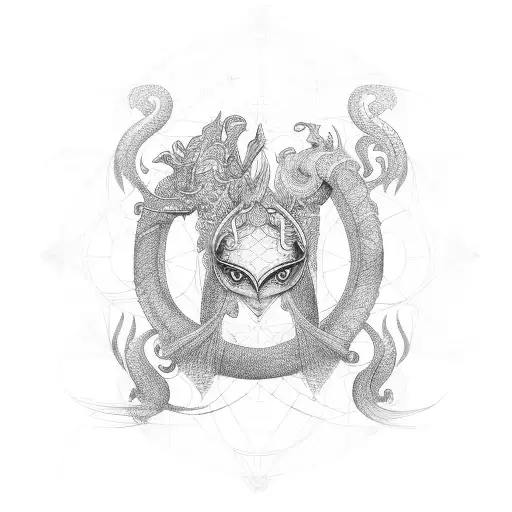 prymaid and mathematics  tattoo design idea