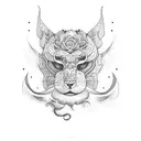 otoño y sol tattoo design idea