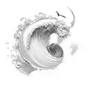 perfect wave tattoo design idea