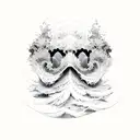 perfect wave tattoo design idea