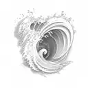 perfect wave tattoo design idea