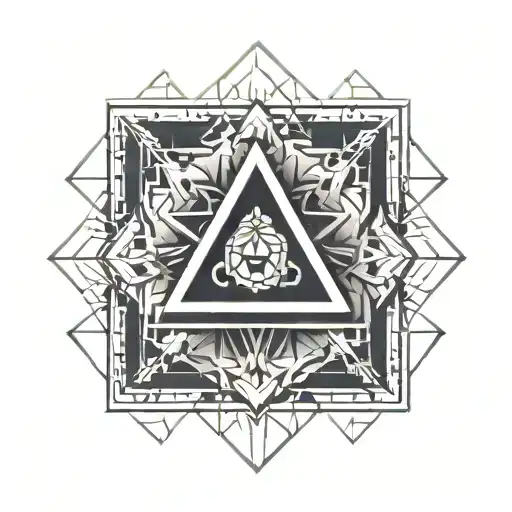 impossible triangle tattoo design idea