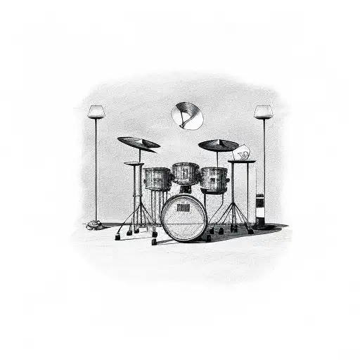 Drummer tattoo design idea