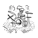 Drummer tattoo design idea