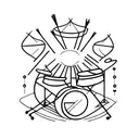 Drummer tattoo design idea