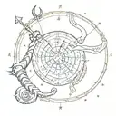 combination zodiac signs sagittarius scorpio libra tattoo design idea