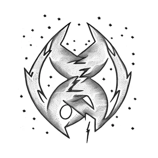 full sleeve Lightning Bolt with letters that say I love my family in Persian tattoo design idea