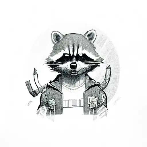 Rocket Raccoon tattoo design idea