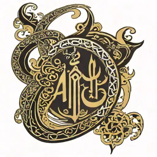 or Allah tattoo design idea