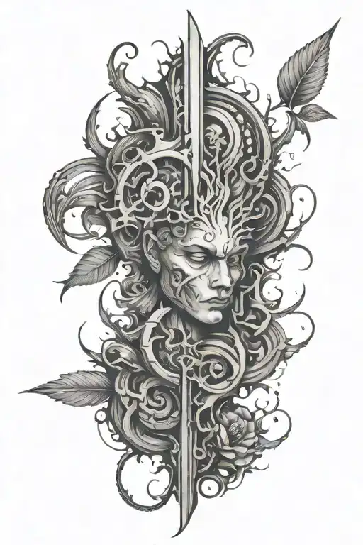 mental health cracking bent backwards  tattoo design idea