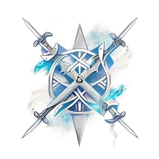 3 swords  tattoo design idea