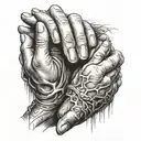pray hands tattoo design idea