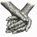 pray hands tattoo design idea
