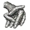pray hands tattoo design idea