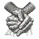 pray hands tattoo design idea