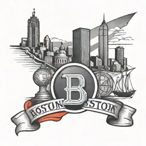 Boston sports teams, Boston skyline, Italy flag, Irish flag tattoo design idea