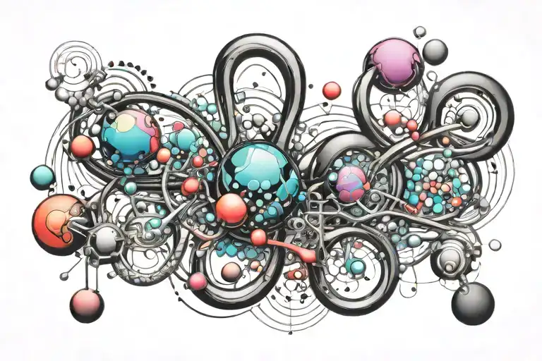 adrenaline molecule abstract design combining tattoo design idea