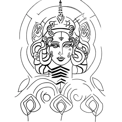 hera diosa tattoo design idea