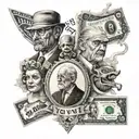 family money love hate  tattoo design idea