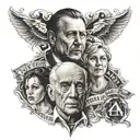 family money love hate  tattoo design idea