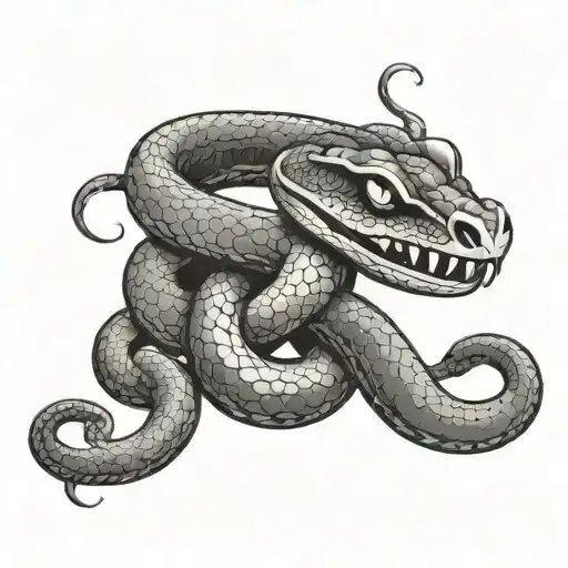 snake Bali traditional inspired tattoo tattoo design idea