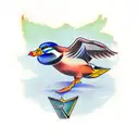 a mallard duck  tattoo design idea