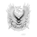 mexican snake and eagle wrapped around forearm tattoo design idea