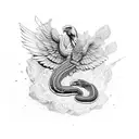 mexican snake and eagle wrapped around forearm tattoo design idea