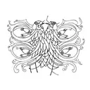 An intricate chain breaking apart, revealing a flock of birds in flight, symbolizing the release from constraints tattoo design idea