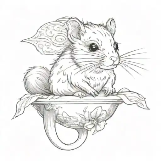 dormouse sylvanian family tattoo design idea