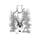 forest archer silhouette  tattoo design idea