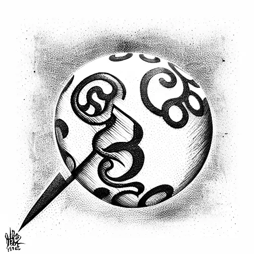8 Ball tattoo design idea
