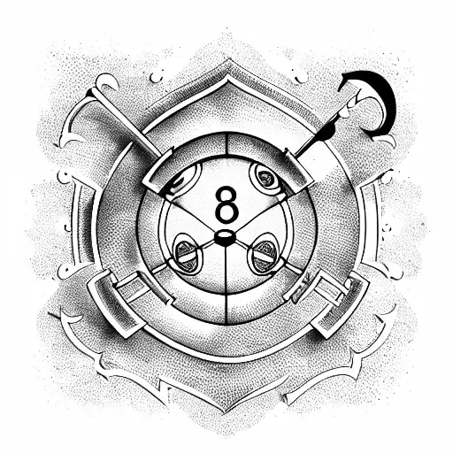 Eight Ball tattoo design idea