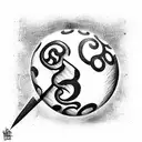 8 Ball tattoo design idea