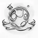 8 Ball tattoo design idea