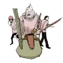 chainsaw man tattoo design idea