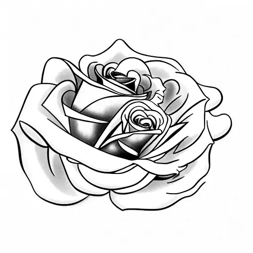 Rose with 'psalm 23' in the stem for memorial  tattoo design idea