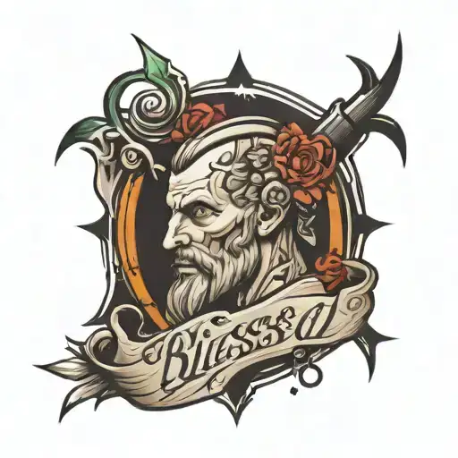 blessed on bicep tattoo tattoo design idea