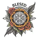 blessed on bicep tattoo tattoo design idea