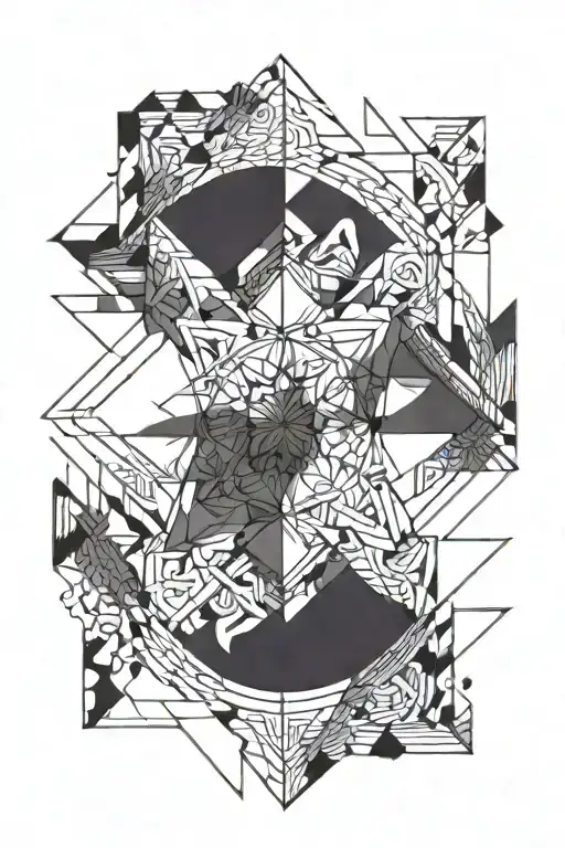 A geometric pattern or mandala using the bisexual pride colors can be both artistic and symbolic of the complexity and f tattoo design idea