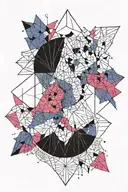 A geometric pattern or mandala using the bisexual pride colors can be both artistic and symbolic of the complexity and f tattoo design idea