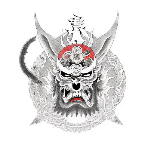 war hell and heaven with people tattoo design idea