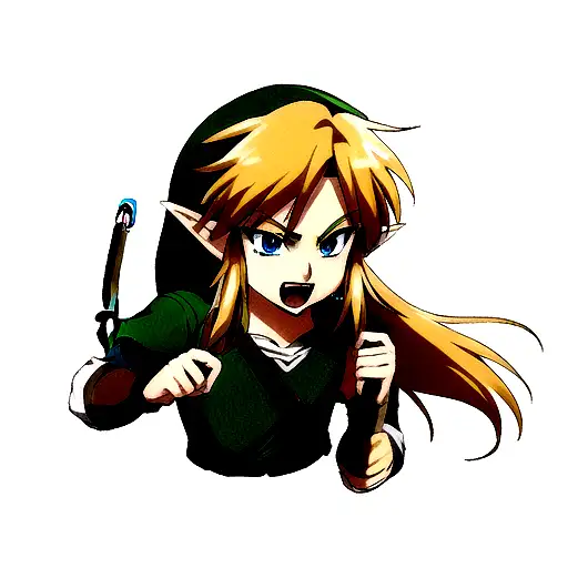 Legend Of Zelda Link tattoo design idea