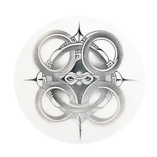 enso circle unfinished with buda meditatint in front tattoo design idea