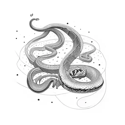 snake eating itself  tattoo design idea