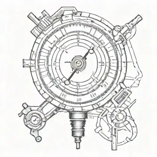 pressure gauge cracking tattoo design idea