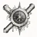 pressure gauge cracking tattoo design idea