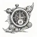 pressure gauge cracking tattoo design idea