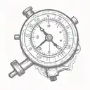pressure gauge cracking tattoo design idea