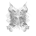 Blessed text tattoo design idea